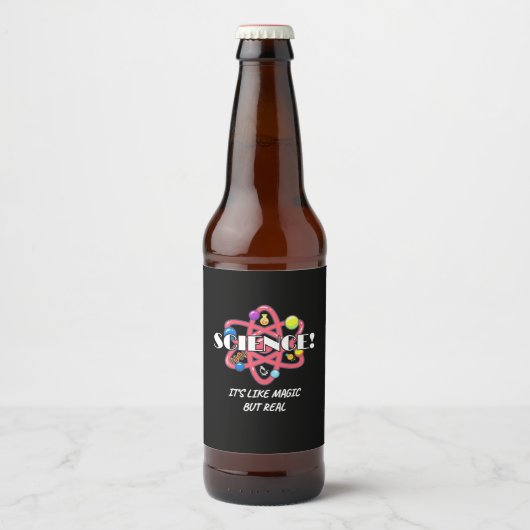 Scientist Gift | Chemistry Science Is Like Magic Bierflaschenetikett (Vorderseite)