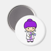 Scientist Girl 2 Magnet (Vorderseite/Rückseite)