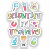 Scientist in Training for Young Scientists Aufkleber (Vorderseite)