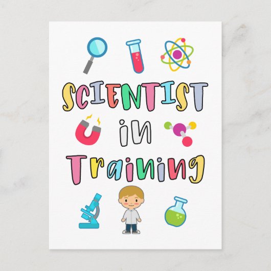 Scientist in Training for Young Scientists Postkarte (Vorderseite)