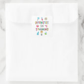 Scientist in Training for Young Scientists Quadratischer Aufkleber (Tasche)