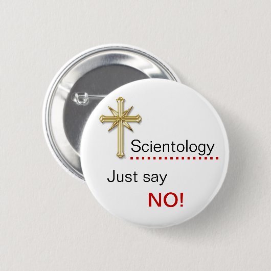 Scientology - sagen Sie einfach NEIN! Button (Vorne & Hinten)
