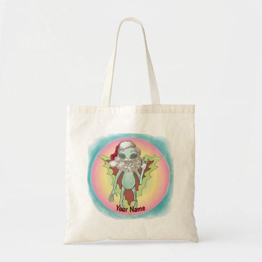 Scifi Alien Santa Tragetasche (Vorne)