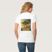 SciFi Alien World View Planet Ufo Tower T-Shirt (Rückseite Vollansicht)