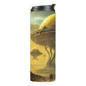 SciFi Alien World View Planet Ufo Tower Thermosbecher (Nach links gedreht)
