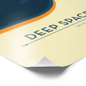 SciFi-Anzeige, Orange Atomuhr, Deep Space Fotodruck (Ecke)