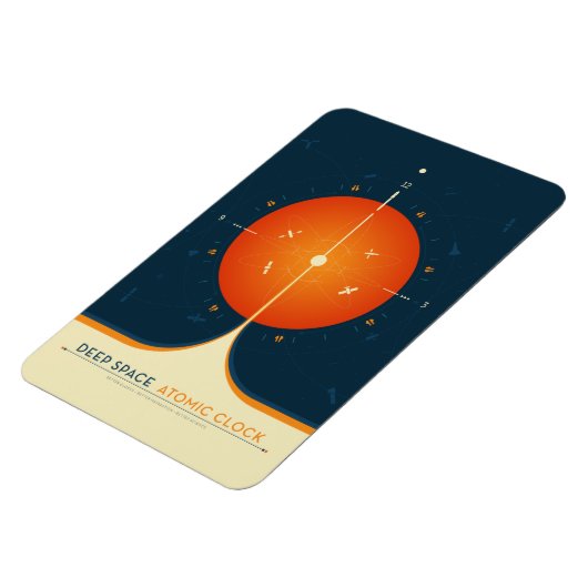 SciFi-Anzeige, Orange Atomuhr, Deep Space Magnet (Linke Seite)
