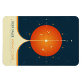 SciFi-Anzeige, Orange Atomuhr, Deep Space Magnet (Horizontal)