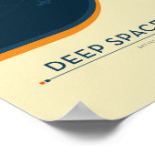 SciFi-Anzeige, Orange Atomuhr, Deep Space Poster (Ecke)