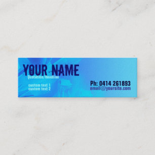 Scifi_Blue Skinny-Visitenkarte Mini Visitenkarte