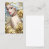 SciFi Exquisite Delicate Gold Intricate Rose Fema Visitenkarte (Vorne/Hinten)