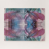 Scifi Fantasy Butterfly Wasserreflektion Abstrakt Puzzle (Horizontal)