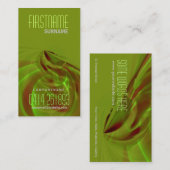 Scifi Green Liquid Vertical Business Card Visitenkarte (Vorne/Hinten)