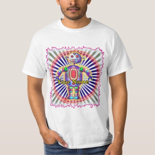 Scifi rainbow robot T-Shirt (Vorderseite)