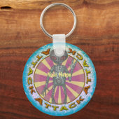 Scifi Robot Alien Attack individuelle Name Schlüss Schlüsselanhänger (Vorderseite)