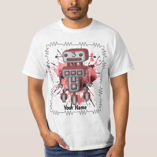 Scifi-Roboter drei T-Shirt (Vorderseite)