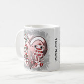 Scifi-Roboter in der Liebe Kaffeetasse (Vorderseite Links)