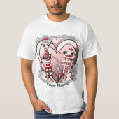 Scifi-Roboter in der Liebe T-Shirt (Vorderseite)