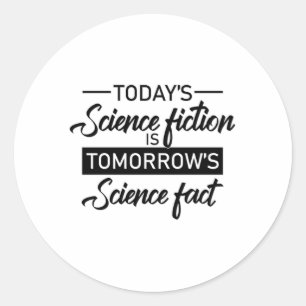 SciFi Science Fiction Space Ufo Alien Geschenk Ide Runder Aufkleber