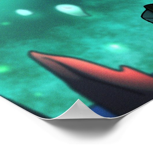 Scifi Space Pirate Poster (Ecke)