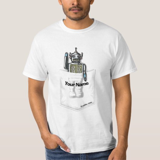 Scifi-Taschenroboter T-Shirt (Vorderseite)