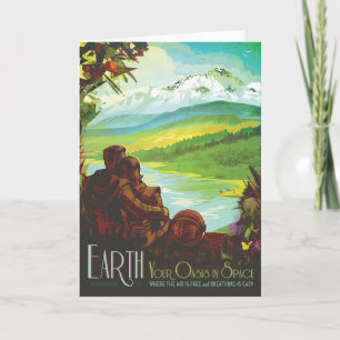 SciFi Travel Ad, Planet Earth Karte