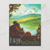 SciFi Travel Ad, Planet Earth Postkarte (Vorderseite)