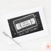 SciFi-Video-Kassette passt Ihre Sendungsverfolgung Rechteckiger Aufkleber (Umschlag)