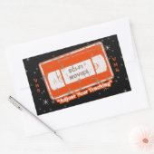 SciFi-Video-Kassette passt Ihre Sendungsverfolgung Rechteckiger Aufkleber (Umschlag)