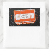 SciFi-Video-Kassette passt Ihre Sendungsverfolgung Rechteckiger Aufkleber (Tasche)