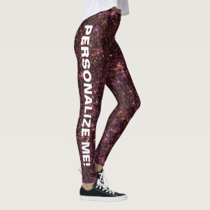 SCintillation Scion Red Lila Glitzer CUSTOM TEXT Leggings
