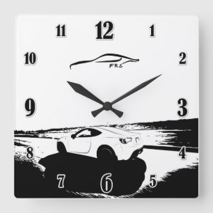 Scion FRS  Rolling shot Quadratische Wanduhr
