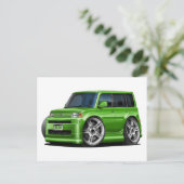 Scion XB Green Car Postkarte (Stehend Vorderseite)