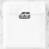 Scion XB White Car Runder Aufkleber (Tasche)