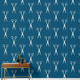 Scissor Hair Stylist Muster Tapete