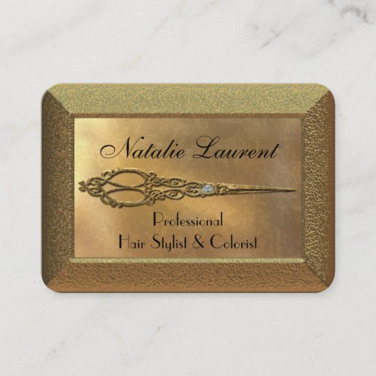 Scissor Hairstylist Royale Visitenkarte (Vorderseite)