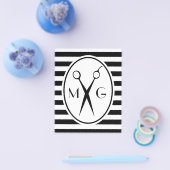 Scissor Monogram Initials Hair Stylist Barber Shop Flyer (Einzeln)