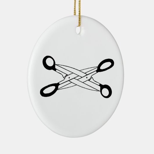 SCISSOR ZEIT KERAMIK ORNAMENT (Rechts)