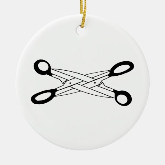 SCISSOR ZEIT KERAMIK ORNAMENT (Vorne)