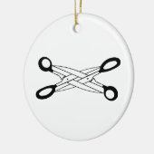 SCISSOR ZEIT KERAMIK ORNAMENT (Links)