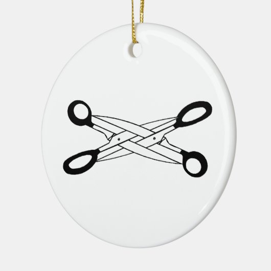 SCISSOR ZEIT KERAMIK ORNAMENT (Links)