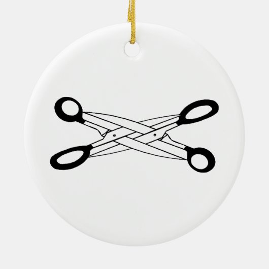 SCISSOR ZEIT KERAMIK ORNAMENT (Hinten)