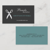 SCISSOREN in GRAU/AQUA-Visitenkarte Visitenkarte (Vorne/Hinten)