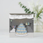 ScissorHeads Geburtstagskarte (Stehend Vorderseite)