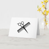 SCISSORS AND COMB KARTE (Gelbe Blume)