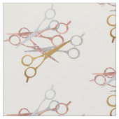Scissors Hair Stylist Salon Metallics Glitzer Stoff (Nahaufnahme)