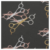 Scissors Hair Stylist Salon Metallics Glitzer Stoff (Nahaufnahme)