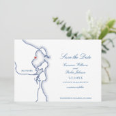 Scituate Harbour Massachusetts Karte Elegant Weddi (Stehend Vorderseite)