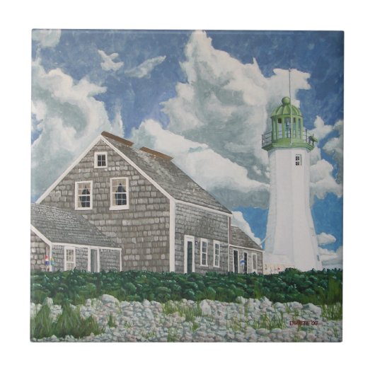 Scituate Leuchtturmwärterhaus Fliese (Vorderseite)