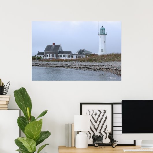 Scituate Lighhouse Panorama Poster (Heimbüro)